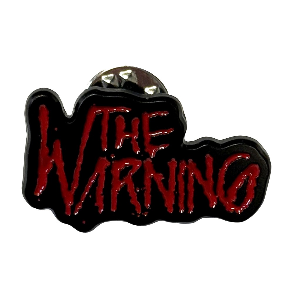 The Warning - Splatter Logo Pin - Black/Red